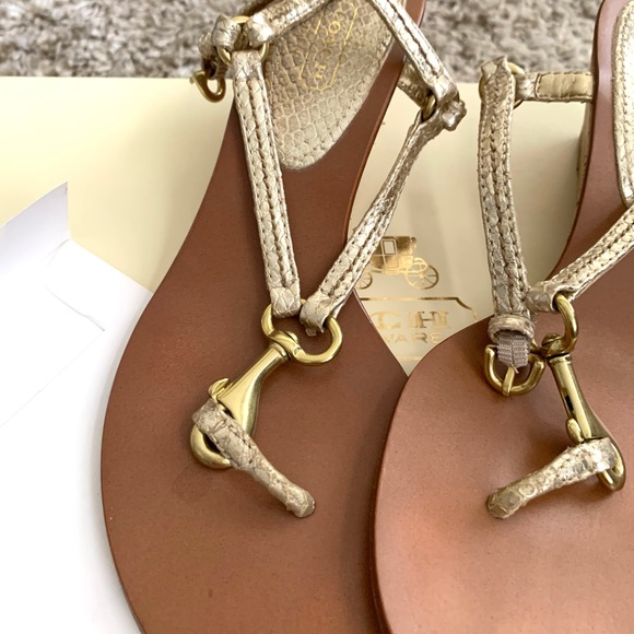 Strappy Gold Coach sandals - Picture 8 of 8